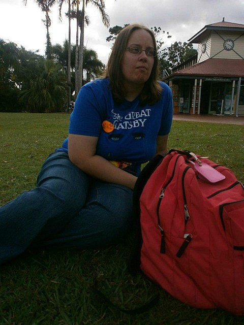 Sitting in the grass in Kuranda
