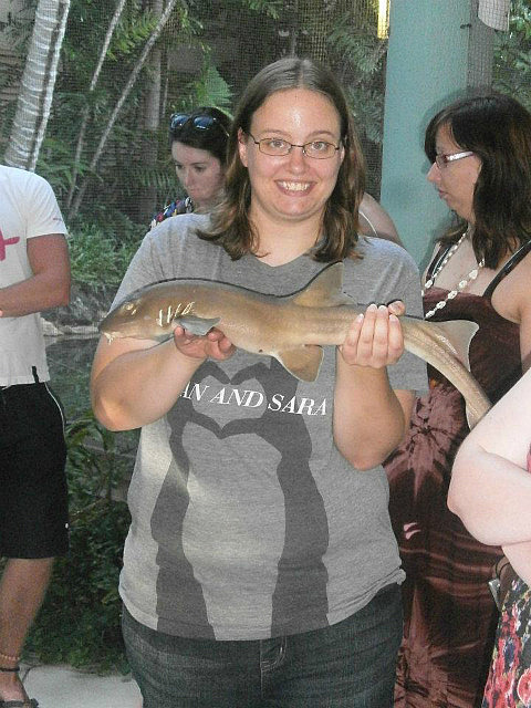 Me holding a shark